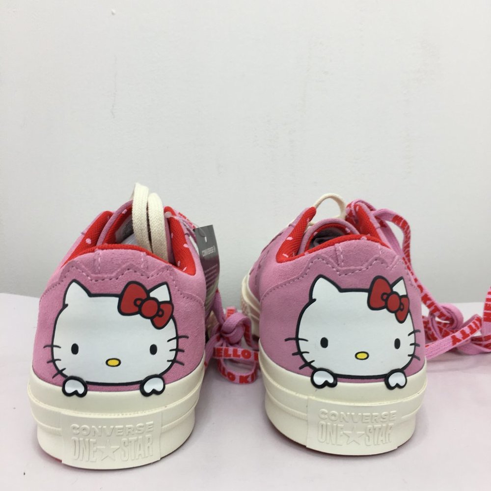 Converse One Star Ox Hello Kitty Pink Red Egret Suede Womens 10 Mens 8 S… - Picture 7 of 9